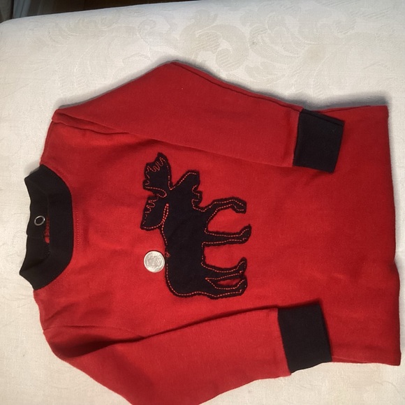 COPY - Baby union suit red cotton with moose size 6 months by LAZY ONE - Picture 9 of 9
